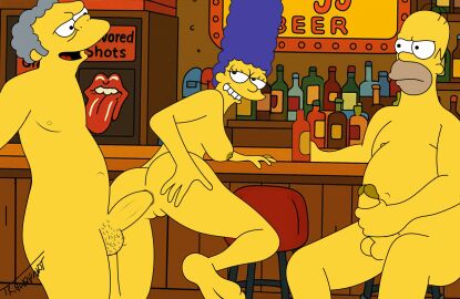 anal anal_sex cuckold debt female homer_simpson marge_simpson moe_szyslak public simpsons the_simpsons trannsient