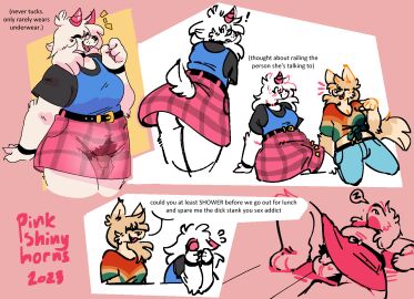 2023 anthro aroused balls belly belt blue_clothing blue_topwear body_hair bottomwear bovid bulge caprine clothed clothing dialogue digital_drawing_(artwork) digital_media_(artwork) dirty_talk duo emanata embarrassed english_text erection erection_under_skirt flaccid fur furgonomic_bottomwear furgonomics futanari genitals goat hair happy happy_trail horn humanoid_genitalia humanoid_penis intersex lying mammal nier_(pinkshinyhorns) no_underwear on_back original original_character penis pink_horn pinkshinyhorns pubes simple_background skirt sleeping smell_description smelly_cock smile tail tan_body tan_fur tan_hair text topwear trans_woman transfem translucent translucent_clothing uncensored white_body white_fur white_hair