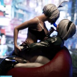 10s 1280p 2010s 2girls 3d android artist_name artist_signature ass ass_grab big_breasts bikini bikini_top black_bikini black_blindfold black_boots black_dress black_gloves black_hairband black_legwear black_shoes blindfold blurry blurry_background boobs boots breasts bubble bunny_ears chair city cleavage clone clonecest cowgirl_position cum_bubble deepthroat dildo dildo_deepthroat double_dildo double_dildo_deepthroat dress erect_penis erection feather-trimmed_sleeves feather_trim feathers female finger_on_chin footwear futa_on_female futanari gloves grabbing grabbing_ass gynoid hairband holding holding_hand huge_penis intersex juliet_sleeves large_breasts leaning_forwards legwear light-skinned_female light-skinned_futa light_skin long_penis long_sleeves multicolored multicolored_clothes multicolored_gloves nier nier:_automata nier_(series) on_lap patreon patreon_username penis penis_between_breasts platinum_games playboy_bunny puffy_sleeves robot/robot robot_futa romantic selfcest sexually_suggestive sfm sharing_dildo sharing_penis sharing_sex_toy shoes short-haired_female short_hair signature sitting sitting_on_lap sitting_on_person source_filmmaker sp3d square_enix squarepeg3d straddling sucking sucking_dildo thigh_highs thighhigh_boots thighhighs thighhighs_under_boots tits uncensored uncensored_penis upright_straddle url watermark web_address white-haired_female white_bikini white_gloves white_hair white_legwear yorha_2b yuri