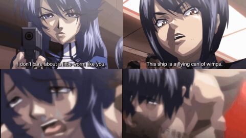 2d 2d_animation 2girls 4koma anal_sex animated animated_image anime_screencap arrogant before_and_after big_breasts black_hair body_writing bouncing_breasts breasts censored clenched_teeth dark-skinned_male dark_skin degradation_text disheveled dominant_male double_penetration eyes_rolling_back fast_thrusts fat_male female from_behind gangbang gangrape gif hand_on_penis instant_loss kangoku_senkan lieri_bishop light-skinned_female light-skinned_male light_skin long_hair male mosaic_censoring multiple_boys multiple_males murakami_teruaki naked naomi_evans nipples open_mouth penis personality_change purple_hair pussy short_hair submissive tan_body thighhighs tongue tongue_out uniform vaginal_penetration