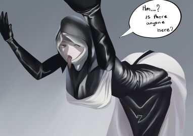 bent_over big_ass big_breasts clothed elden_ring elden_ring_nightreign liking nun nun_habit nun_outfit tongue_out undertaker_(nightreign)