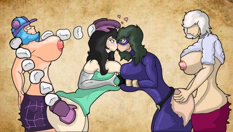 2d 2d_(artwork) 2futas 2girls areolae bent_over big_breasts black_hair breasts captain_freeman clothed clothing female fortnite fortnite:_battle_royale futa_on_female futadom futanari human intersex kissing leelah_(fortnite) lexa_(fortnite) light-skinned_female light-skinned_futa light_skin long_hair mostly_nude my_hero_academia nipples oc rough_sex self_upload sex short_hair side_view standing tokage_setsuna