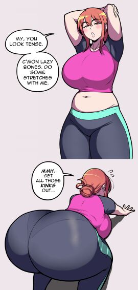 april_(jam-orbital) ass bimbo breasts exercise female gym_clothes jam-orbital leggings milf presenting_ass presenting_breasts sports_bra voluptuous