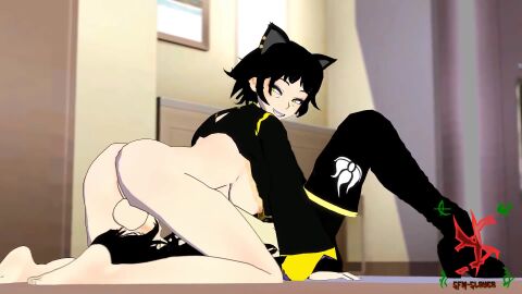 3d animated anus ass big_balls black_hair blake_belladonna cat_ears catgirl clothed_sex face_fucking faunus feet fellatio futa_on_female futanari huge_breasts incest jiggling_ass kali_belladonna milf mother_and_daughter nipples no_sound on_back oral_sex partially_clothed rwby sfmslayer source_filmmaker tagme testicles toes video yellow_eyes
