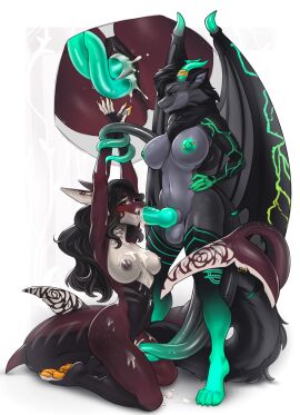 anthro anus blue_eyes blush bodily_fluids bound breasts close-up cum cum_drip cum_from_gills cum_in_gills cum_in_hair cum_in_mouth cum_in_pussy cum_inside cum_on_belly cum_on_body cum_on_breasts cum_on_chest cum_on_face cum_on_ground cum_on_leg double_penetration double_vaginal dragon dripping ear_piercing female fin fin_piercing fish furgonomics furry-specific_piercing futanari genital_fluids genitals gills grey_body hair hand_on_hip hands_above_head hands_tied hi_res horn intersex intersex/female kneeling kneeling_oral_position looking_down_at_partner looking_pleasured marine mythological_creature mythological_scalie mythology nipple_piercing nipples oral oral_penetration orange_eyes orgasm penetration penis piercing pussy red_body ridged_penis rose_(kamikazekit) scalie sex shark stomach_bulge tentacle tentacle_penetration tentacle_sex vaginal_fluids vaginal_penetration wings wrists_together yoshi2332