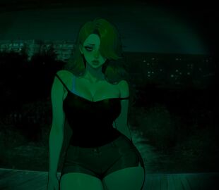 ai_generated breasts curvy door edited hot long_hair nice_tits no_im_not_a_human peephole prostitute prostitution red_hair seductive_woman_(no i'm_not_a_human) sexy slut thick whore