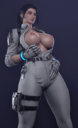 artist_request boobs_and_butt_pose boobs_out breasts female hailey_(the_first_descendant) nude nude_female pose pussy pussy_juice tagme the_first_descendant