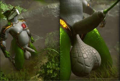 age_difference anthro beard bodily_fluids boots clothing crocodile crocodilian egg egg_implantation facial_hair footwear foreskin genital_fluids genitals graventhax male multiple_piercings nipples older_male outside oviposition penis piercing plant precum reptile scalie seed shoes solo_focus tentacle uncircumcised urethral urethral_egg_implantation