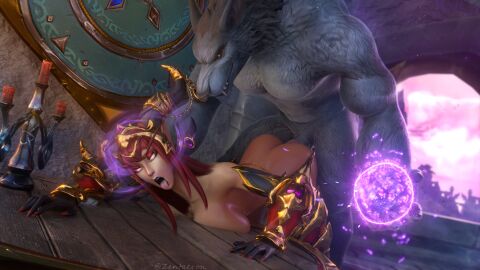 1boy 1girls 3d age_difference ahe_gao alexstrasza blizzard_entertainment breasts canine_penis casting_spell defeated defeated_heroine dragon dragonflight female huge_breasts hypnosis interspecies light-skinned_female light_skin magic magic_user male milf mind_control older_female penis pussy red_hair sex thick_thighs thighhighs vaginal_penetration vaginal_sex void_corruption_(warcraft) warcraft worgen world_of_warcraft zentaeron
