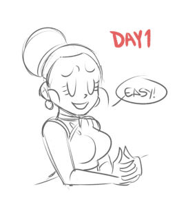 chichi chinese_clothes dragon_ball dragon_ball_super earrings female funsexydragonball monochrome no_nut_november