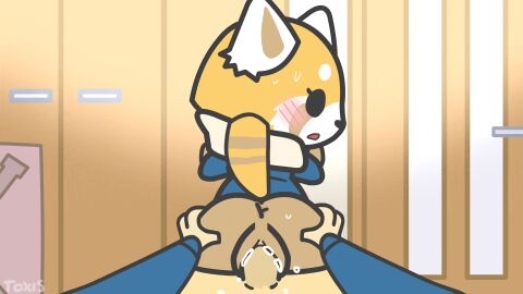 aggressive_retsuko aggretsuko coat fucking pussy retsuko scarf