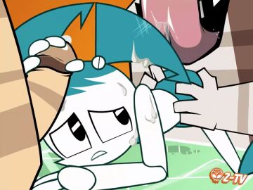 accurate_art_style animated black chest crater_critter critter crop cum eyes face female fingers flat foursome gif hair humanoid inside interspecies jenny_wakeman lips male mmf monster my_life_as_a_teenage_robot penis pussy rock sex skirt slim stroking teenager threesome twintails upskirt white_body zone