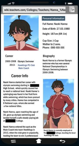 1girls 2024 ahoge amazonian black-eyed_female black-haired_female black_eyes black_hair black_panties blue_sky character_bio character_birthday character_height character_name character_profile character_sheet clipboard cloud clouds coach coaching college college_teacher curvaceous curvaceous_female curvaceous_figure curvy curvy_female curvy_figure earrings english english_text fat_thighs female female_teacher hand_on_back holding_clipboard holding_object jewelry milf naoki_hanna no_pants no_sex november ocerius original outdoors panties phone_drawing phone_number phone_screen phone_view plump_thighs poolside red_track_suit school short-haired_female short_hair sky sweat swimming_pool swimming_teacher tall_female taller_female tan-skinned_female tan_body tan_skin tan_skinned_female tanned tanned-skinned_female tanned_body tanned_female tanned_skin teacher text thick_thighs thighs tight_fit tight_topwear tomboy tomboy_milf track_jacket track_suit tracksuit twitter_link twitter_user_oc website website_mechanics website_url white_earrings