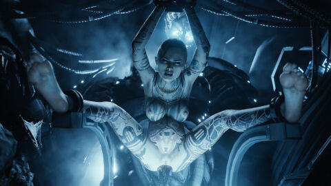 1boy 1girls 1monster 3d alien alien/human anal anal_sex areolae ass bare_arms bare_legs bare_shoulders barefoot big_bulge big_penis bioware black_hair blender body_tattoo bondage breasts cable captured completely_naked completely_nude corruption cybernetic_eye cybernetic_penis cyborg defeated device domination duo feet feet_apart female female_human female_human/male_monster female_penetrated from_behind full_body_tattoo genitals glowing_eyes hourglass_figure human_female indoors inside interspecies jack_(mass_effect) legs legs_apart light-skinned_female light_skin lipstick male male/female mass_effect mass_effect_3 mechanical_arm mechanical_fixation mechanical_penis medium_breasts monster monster_rape naked naked_female nipples no_balls nude nude_female orgasm_factory penile penile_penetration penis penis_in_ass ponytail pregnant pussy raped_by_monster reaper_(mass_effect) resisting restrained restrained_feet restrained_wrists robot sci-fi sex shackled shackled_ankles shackled_wrists shaved_sides short_hair side_shave size_difference skinny skull_head small_breasts soles spread_legs straight taken_from_behind tattoo tattoos thighs tight_fit toes turian visible_pussy xenophilia zmsfm