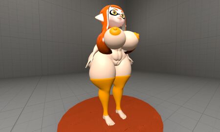 animal_humanoid anthro blossom_sfm cephalopod cephalopod_humanoid female humanoid inkling inkling_girl kaori_(splatoon) mask_(marking) nintendo nude pointy_ears pseudo_hair sfm splatoon splatoon_(series) squid tentacle tentacle_hair voluptuous wip