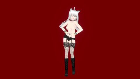 ashley_roquefort ashleyvt92 cat_ears cat_tail dancing glasses mmd nipples pink_nipples tagme topless video vroid white_hair