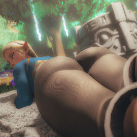 1girls 3d bubble_ass bubble_butt dat_ass looking_at_viewer looking_back princess_zelda project_vega the_legend_of_zelda the_legend_of_zelda:_breath_of_the_wild zelda_(breath_of_the_wild)