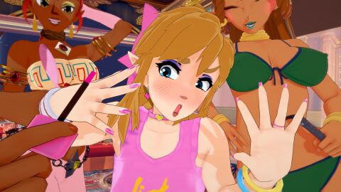 3d aged_up breath_of_the_wild bunny-home cheerleader crossdressing cute female femboy feminization funny gay gerudo girlfriend girly high_heels link link_(breath_of_the_wild) male nail_polish ocarina_of_time pink_panties punishment the_legend_of_zelda transformation trap