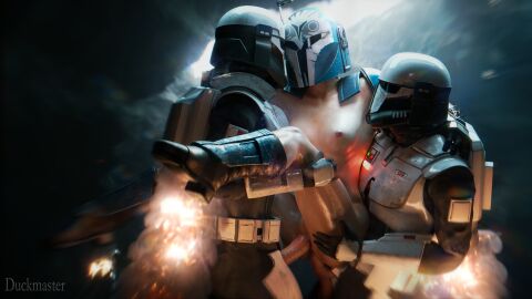 1girls 2boys anal anal_sex armor armored_female bo-katan_kryze carrying carrying_partner defeated defeated_heroine deleted_artist deleted_image double_penetration female gangbang helmet lifting lifting_person mandalorian mandalorian_armor mandalorian_helmet masked_female penetration sex vaginal_penetration