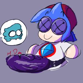 boyfriend_(friday_night_funkin) buttons dildo friday_night_funkin male padhasnx penis penis_dildo plush plushie purple_dildo sex_toy simple_background strap-on strapon vein veiny_dildo