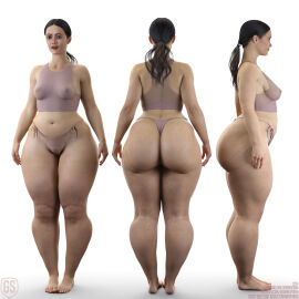 1girls 3d ass back_view bethesda_softworks big_ass breasts ella_purnell fallout fallout_(series) fat_ass female front_view grimmspring huge_ass lucy_maclean model_sheet nipples solo wide_hips