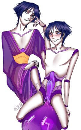 cuntboy femboy genshin_impact intersex male scaramouche_(genshin_impact) slime