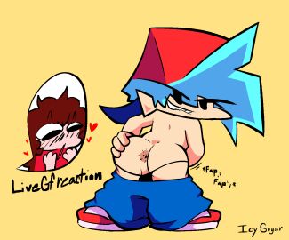 1boy 1girls 2d 2d_(artwork) 2d_artwork accurate_art_style anus artist_name artstyle_imitation ass ass_focus back_view backsack ball_gag balls ballsack big_ass biting_lip biting_own_lip blue_hair blush blush_lines boyfriend_(friday_night_funkin) cap color_edit colored colored_sketch edit edited english english_text fapping female femboy fnf friday_night_funkin girlfriend_(friday_night_funkin) grab_the_butt hat head_turned headwear heart icysugarcream jerking jerking_off looking_at_another looking_back male male_focus masturbating_while_being_watched masturbation one_color_background pants pants_down pleasuring_self presenting presenting_anus presenting_ass reaction_bubble reaction_image shaded shirtless shirtless_male shocked shocked_expression shocked_eyes shoes shoes_on simple_background simple_coloring simple_shading smile speedo spreading spreading_cheeks teeth teeth_clenched teeth_showing teeth_visible thong underwear wearing_hat yellow_background zanii