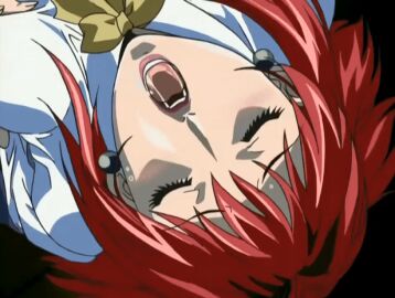 00s 2006 animated bible_black bible_black_only blush clitoral_stimulation clitoris closed_eyes covered_erect_nipples earrings female female_masturbation garter_straps jewelry lowres masturbation masturbation_through_clothes mature_female open_mouth orgasm panties pen pussy red_hair red_skirt skirt solo tagme takashiro_hiroko teacher underwear