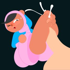 1boy 1girls 2d barefoot blush cum cum_on_feet dark-skinned_female dark_skin duolingo feet feet_on_penis feet_up female foot_fetish foot_focus footjob full_color fully_clothed hijab joeerogenous male middle_eastern muslim muslim_female no_penetration penis toes toes_on_penis zari_(duolingo)