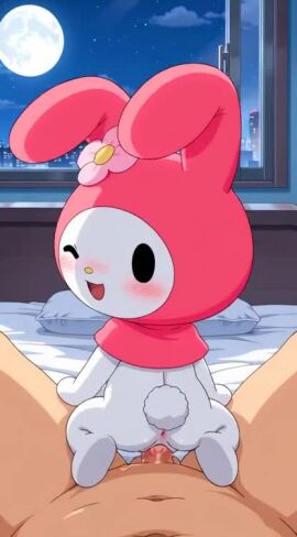 1girls ai ai_generated ai_generated_background ass cowgirl_position feline female grok hello_kitty_(series) hips my_melody naked naked_female nipples nude nude_female pussy sanrio seductive seductive_look seductive_smile tagme thick_hips video