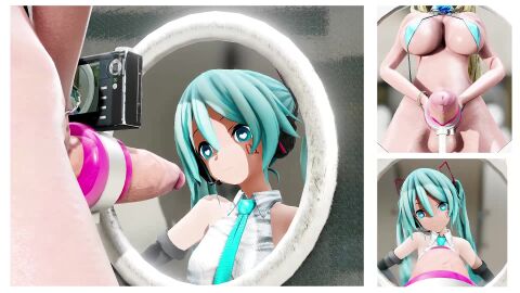 1futa 1girls 3d adult_and_teenager age_difference animated artificial_vagina ass balls birdway blonde_hair breasts cum cum_on_ass cum_on_body cum_tribute ejaculation erection female funny futa_on_female futa_with_female futanari hatsune_miku heart-shaped_pupils hypnotized intersex masturbation mikumikudance mirai_akari mirai_akari_project mmd mostly_nude music nipples nude nude_futa onahole penis sexual_harassment sound teal_hair teenager testicles twintails undressing video virtual_youtuber vocaloid vr_headset younger_female