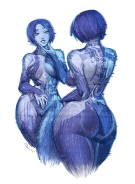 1girls 2d 2d_(artwork) 4k absurd_res amiri_ri ass big_ass big_breasts big_butt blue_body blue_hair blue_skin bob_cut breasts cortana curvaceous curvy curvy_figure digital_drawing_(artwork) digital_media_(artwork) female halo_(series) happy high_resolution highres nipples simple_background smile solo solo_female white_background