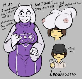 a_clockwork_orange big_breasts breasts female frisk leoderorero toriel undertale undertale_(series)