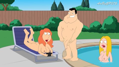 1boy 20th_century_fox 20th_century_studios 2girls 2milfs accurate_art_style american_dad balls big_balls big_breasts big_penis blonde_hair breasts casual completely_nude crossover disney family_guy female flaccid foreskin francine_smith fuzzy_door_productions gp375 group huge_balls huge_cock human human_male husband_and_wife imminent_cheating jealous jealous_female light-skinned_male light_skin lois_griffin long-haired_female long_hair male male/female milf necklace_only nipples nude nude_female nude_male nudist orange_hair pale_skin partially_retracted_foreskin penis pool poolside presenting presenting_penis retracted_foreskin showing_penis stan_smith straight surprised_face uncircumcised uncut
