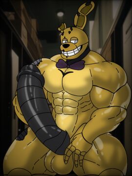anthro_only balls big_penis bluethewater five_nights_at_freddy's five_nights_at_freddy's_(film) fnaf gigantic_penis huge_balls huge_cock male male_only muscular muscular_anthro muscular_arms muscular_legs muscular_male muscular_thighs penis solo solo_male spring_bonnie spring_bonnie_(fnaf) spring_bonnie_(movie) springtrap_(fnaf) william_afton william_afton_(film) yellow_balls
