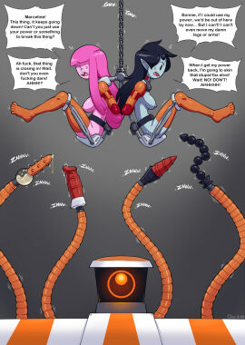 adventure_time armbinder bondage boxbinder dildo female gmil marceline monoglove princess_bubblegum prison_uniform toe_socks