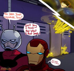 2girls ant-man ass big_ass big_breasts big_butt big_thighs breasts dark-skinned_female dark_skin dialogue face_in_ass fart fart_cloud fart_fetish fart_locker fart_torture farting farting_in_face farting_on_face fat_ass female female_only gobrush gobrushgob gobrushrush hank_pym hiding hotbox huge_ass huge_butt huge_thighs iron_man janet_van_dyne large_ass large_butt large_thighs larger_female light-skinned_female light_skin locker locker_room maria_hill maria_hill_(earth's_mightiest_heroes) marvel marvel_comics massive_ass multiple_females multiple_girls rushgob short_hair size_difference steam_locker thinking thought_bubble tony_stark unaware_facefart wasp_(marvel) wings