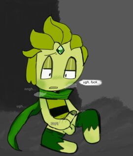 balls blush breath breath_cloud cookie_run cookie_run_kingdom cookie_run_ovenbreak cursing fapping gem_on_forehead green_hair green_skin half-closed_eyes horny horny_male jerking legs_apart male male_only masturbating masturbation moaning outdoors pants_down penis penis_out precum precum_bubble precum_drip scarf sweat sweatdrop wind_archer_cookie