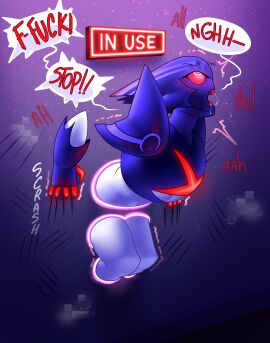 1boy being_used blue_skin blush blush_lines blushing brawlhalla cybernetics dialog dialogue dialogue_bubble drool_string drooling during_sex exposed_midriff eyes_rolling_back glory_hole glory_wall humanoid male musk_clouds neon_lights onomatopoeia penetration penetration_gesture pleading purple_background ransom_(brawlhalla) receiving_pov red_eyes red_nails red_tongue saliva scratch_marks scratches scratching sex_from_behind steam stuck synthwave text text_bubble throbbing toldohorny trap trapped twink video_games virus wall white_body white_skin wide_chest