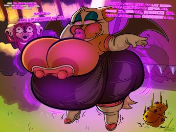 2d absurd_res after_transformation anthro ass bat belly big_ass big_belly big_breasts big_butt big_ears bimbofication breasts classica_p dialogue duo echidna female hair hi_res huge_ass huge_belly huge_breasts huge_butt knuckles_the_echidna lips long_hair male mammal mobian mobian_(species) mobian_bat monotreme obese overweight post-transformation rouge_the_bat sega shocked slurred_speech sonic_(series) sonic_adventure_2 sonic_the_hedgehog_(series) thick_lips transformation transformation_sequence
