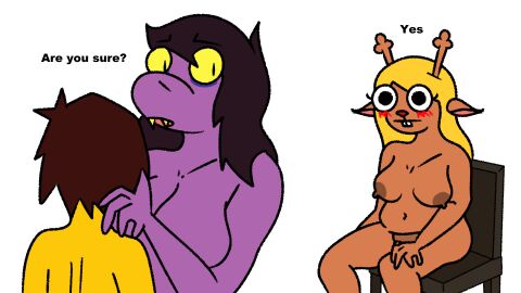 big_breasts breasts cucked_lesbian cuckelle cuckold cuckquean deer_girl deltarune dialogue female furry furry_female kris_(deltarune) meme meme_reference noelle_holiday scalie scalie_female susie_(deltarune) vanveleca