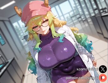 1girls 2025 ai_generated ass big_ass big_breasts blue_hair blurred_background blurry_background depth_of_field dragon_maid female green_eyes green_hair heterochromia hi_res high_quality high_resolution highres horns huge_ass huge_breasts huge_thighs long_hair lucoa miss_kobayashi's_dragon_maid multicolored_hair nsfw patreon patreon_link patreon_logo patreon_url patreon_username purple_eyes quetzalcoatl_(dragon_maid) sinity small_waist thick_thighs thin_waist wavy_hair yellow_hair