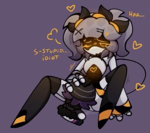 disassembly_drone female female_only glitch_productions j_(murder_drones) masturbation murder_drones plush plush_doll plushophilia robot robot_girl stuffed_animal toy uzi_(murder_drones) white_body yuri