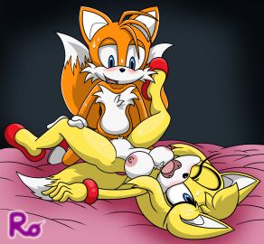 1boy 1girls anthro areola bed blush bodily_fluids boomerang_(tv_network) breasts canid canine canon_couple cartoon_network clothing digital_media duo fangs female female/male female_penetrated footwear footwear_only fox fur furniture hair hi_res lying male male/female male_penetrating male_penetrating_female mammal mostly_nude multi_tail nipples nude on_back on_bed one_eye_closed open_mouth penetration pussy raianonzika sega sex shoes shoes_only smile sonic_(series) sonic_boom sonic_the_hedgehog_(series) spread_legs spreading sweat sweatdrop tail tails tails_the_fox teeth vaginal_penetration zerbukii zooey_the_fox