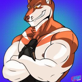 alaskan_malamute animated anthro biceps canid canine canis crush domestic_dog duo grin hi_res j450n2080 male male/male mammal masculine_male muscle_expansion muscles muscular muscular_arms muscular_chest muscular_male nipples nordic_sled_dog pec_expansion pec_growth pec_growth_(enlargement) pecs smile spitz vein veiny_muscles vince_the_malamute