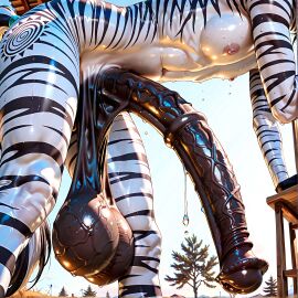 ai_generated anthro big_balls big_penis dripping_sweat equine_penis furry glistening glistening_body horsecock huge_balls huge_cock hyper_balls hyper_penis low_hanging_balls male male_only musk slender smell sweaty sweaty_balls sweaty_genitalia sweaty_penis zebra
