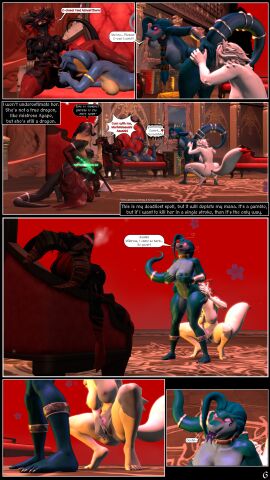 3d absurd_res anal anal_orgasm animal_humanoid anthro ass big_breasts blush bodily_fluids breasts canid canine clothed clothing comic comic_panel digital_media_(artwork) dragon dragon_humanoid english_text female female/female frill_(anatomy) genitals group head_crest head_frill hi_res humanoid kala_(petruz) lizard mammal maristela_(petruz) mythological_creature mythological_scalie mythology nipples non-mammal_breasts nude oral orgasm orgasm_face petruz_(copyright) pussy reptile rimming scalie sex source_filmmaker_(artwork) speech_bubble tail text tongue verbalblade