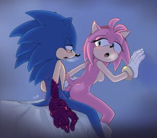 2023 :o amy_rose anal anal_insertion anal_sex ass back bare_back bed bed_sheet blue_fur blue_hair blush boots bracelet breasts completely_nude corruption cum cum_in_ass cumming_from_anal_sex cybernetic eyelashes female furry gloves grabbing_another's_ass green_eyes hairband half-closed_eyes hedgehog humming injured_arm injury jewelry kazukitnacho legs long_eyelashes male medium_breasts medium_hair nipples nude penetration penis pink_fur pink_hair quill riding sega sex sitting small_breasts sonic_(series) sonic_frontiers sonic_the_hedgehog straight tail teenage_boy teenage_girl white_gloves