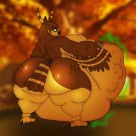 1girls anthro ass avian belly belly_bulge big_ass big_belly breasts brown_body bubble_ass bubble_butt countershade_butt countershading digestion dumbwolfperson eyelashes fat fat_ass fat_female fat_thighs feathered_wings female furry gluteal_fold green_sclera longclaw_(sonic) looking_down motion_lines obese obese_female original_film owl paramount_pictures predator/prey sega solo sonic_(live_action) sonic_(series) sonic_the_hedgehog_(film) sonic_the_hedgehog_(series) stomach_bulge tail tail_feathers talons thick_thighs two-tone_body vore vore_belly white_body white_eyes winged_arms