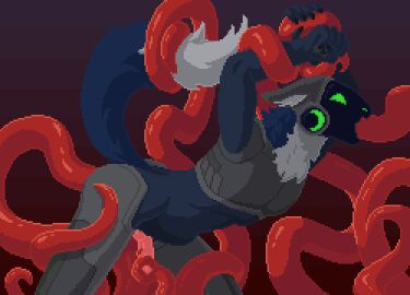 anal anal_sex animated anthro avicron_(artist) bodily_fluids cum cum_in_ass cum_in_mouth cum_inside digital_media_(artwork) dipstick_tail ejaculation genital_fluids hi_res looking_pleasured machine male markings navi_(marderp) oral oral_penetration penetration pixel_(artwork) protogen restrained restrained_by_tentacles sex solo stomach_bulge tail tail_markings tentacle tentacle_in_ass tentacle_in_mouth tentacle_penetration tentacle_sex tentaclejob